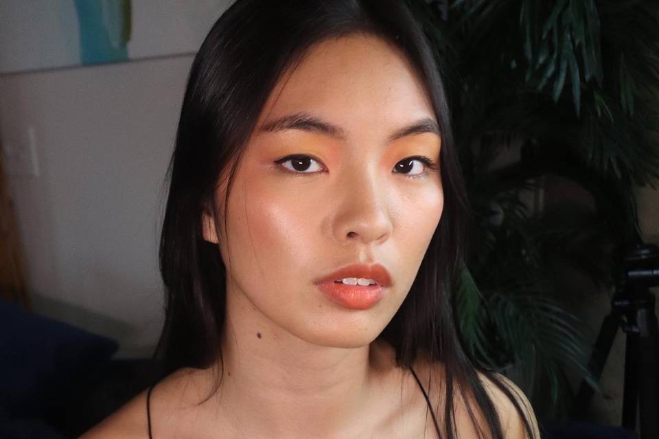 Peachy look