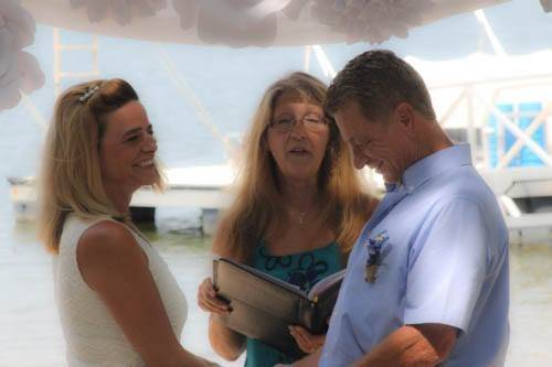 Intimate ome wedding - wedding officiant: Karen HillCustom vows, pre-marital counseling, home wedding ceremony. Home wedding performed by Rev. Karen Hill