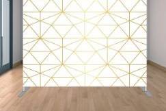 White and Gold Geometric