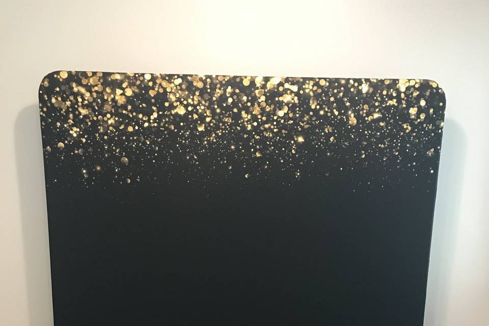 Black and Gold Glitter