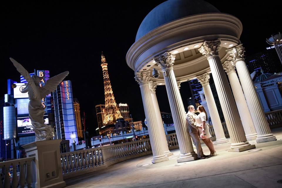 Las Vegas Strip Wedding Photo
