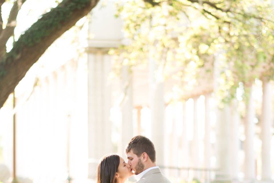 Sharing a kiss