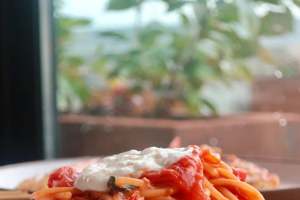 Pasta and tomato sauce
