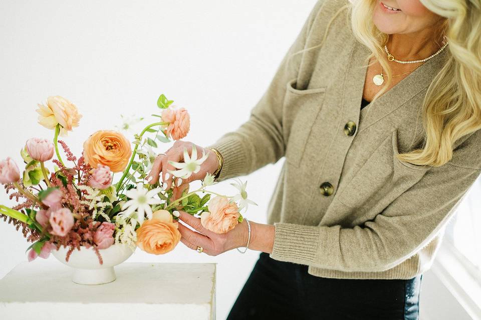 Mauve Coral Centerpiece