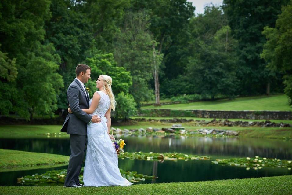 Couple by the pond