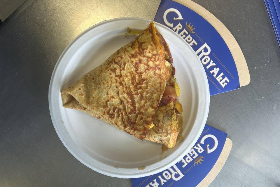 Crepe in a plate