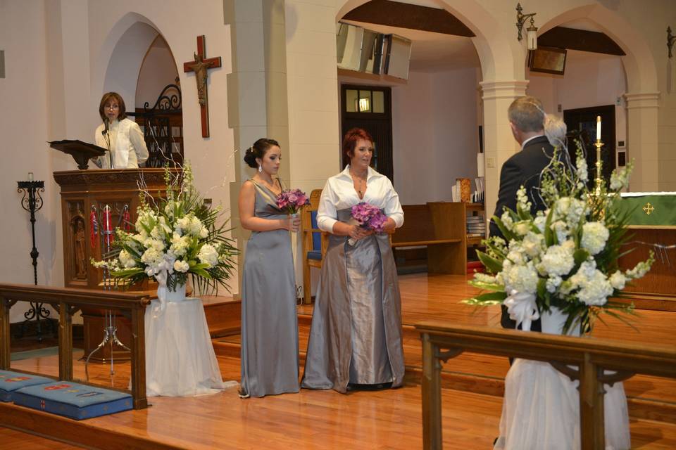 At the altar