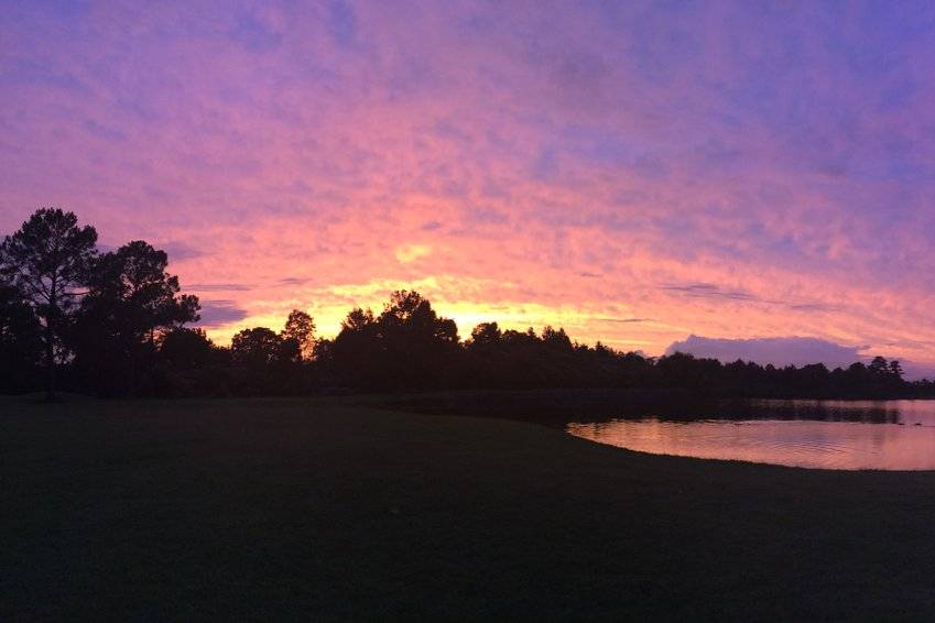 Sunset over the lake