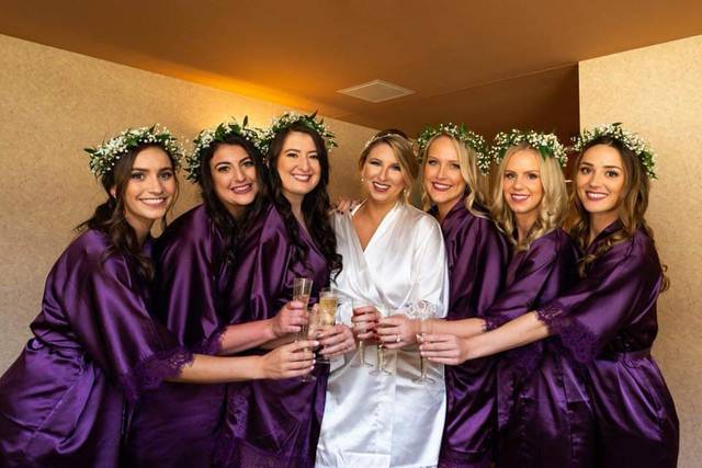 Bridal party in their robes