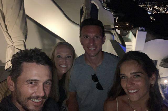 James Franco with clients!