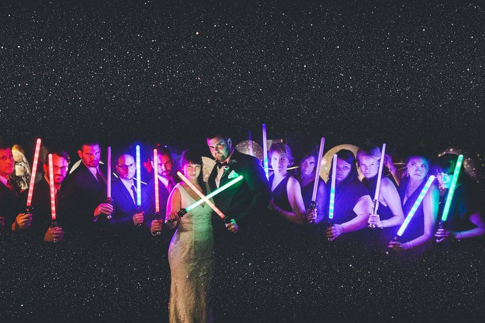 A wedding in a galaxy far far away.