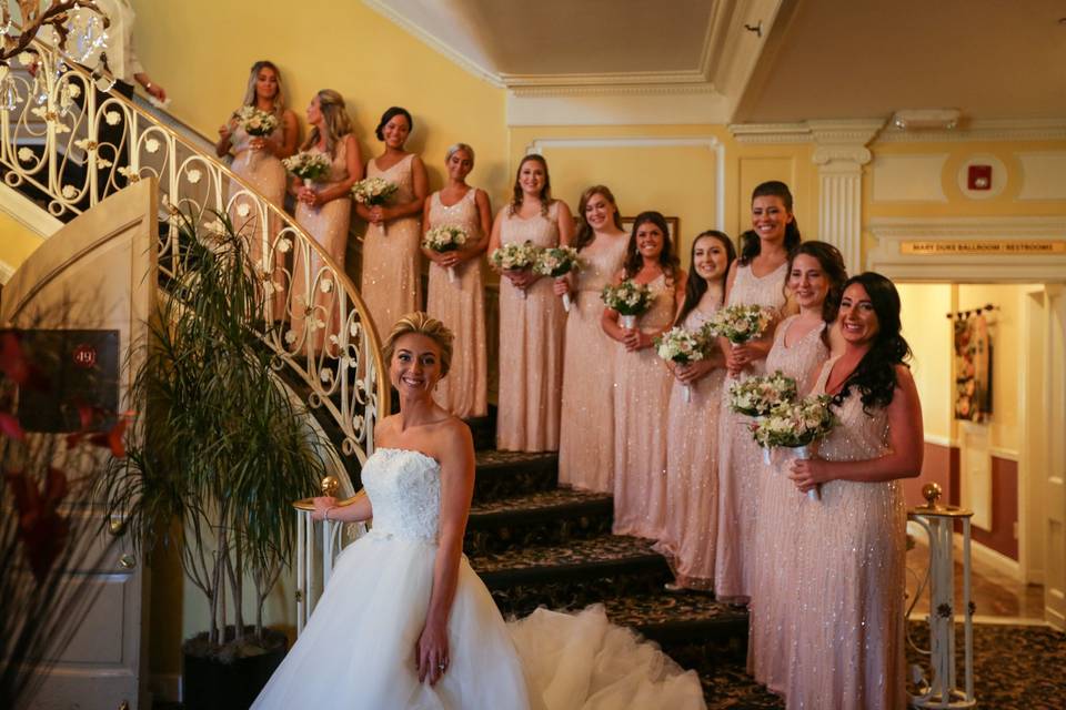 Bride with her girls