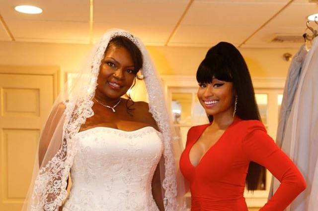 Our gorgeous bride Jacqueline with her sister in law Nicki Minaj