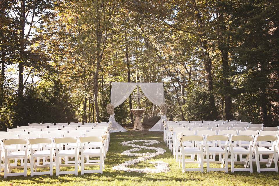 White wedding chairs