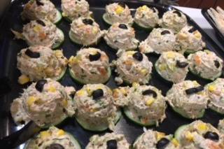 Cucumber tuna bites