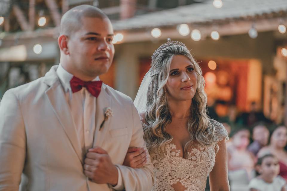 Couple at ceremony