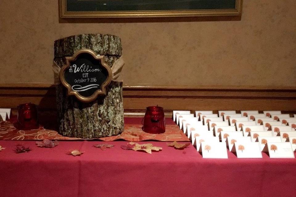 Place-card table