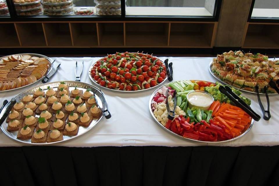 Appetizers on Disposable Trays