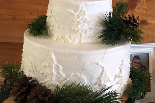 Custom Winter Wedding cake