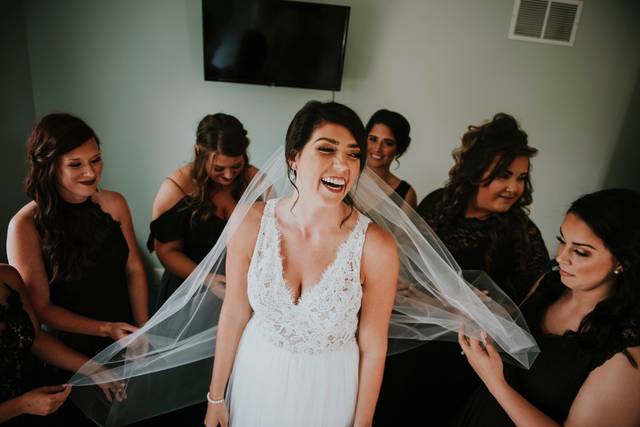 Bridesmaids at the ready