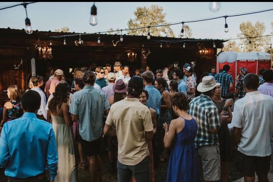Outdoor bar/stage/dance area