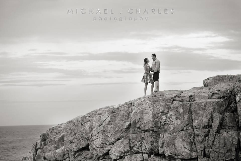Engagement shoot on the rocks