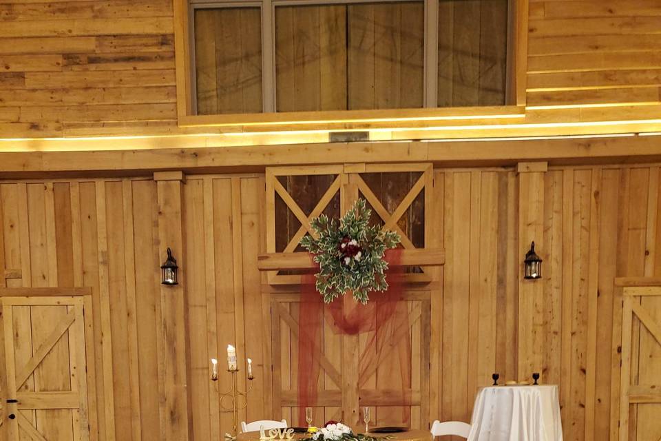 Bride and Groom table