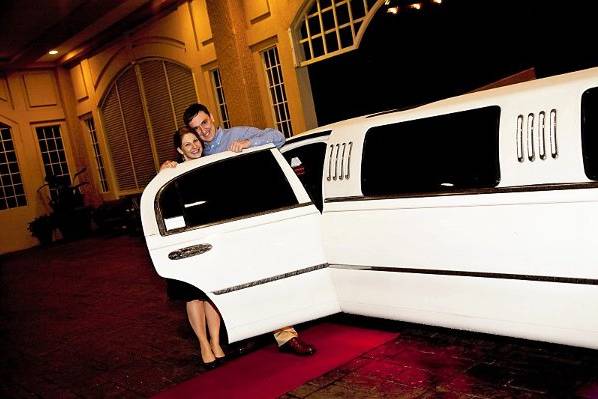 This nice couple just got engaged in a Jacksonville Limo.
