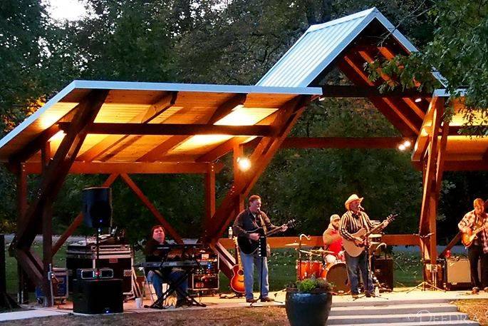 Our bandstand in the park available for reception or wedding.