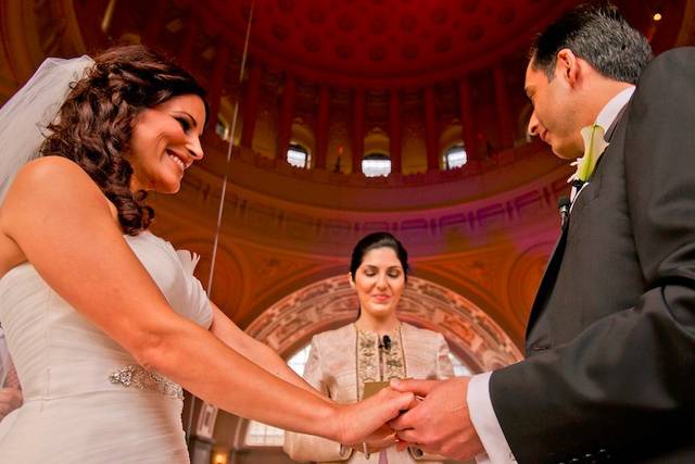 Indoor wedding ceremony