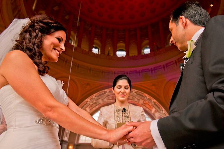 Indoor wedding ceremony