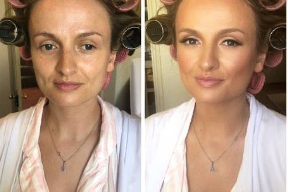 Winged eyeliner wo/contouring