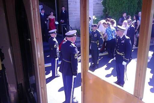 Newlyweds about to enter