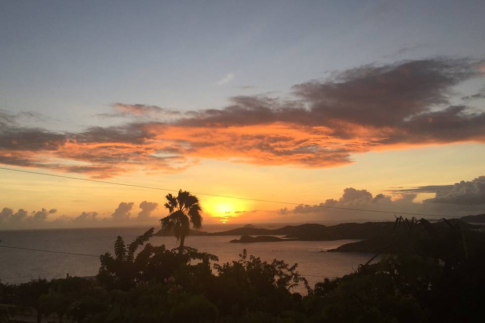 Sunset over the Caribbean Sea