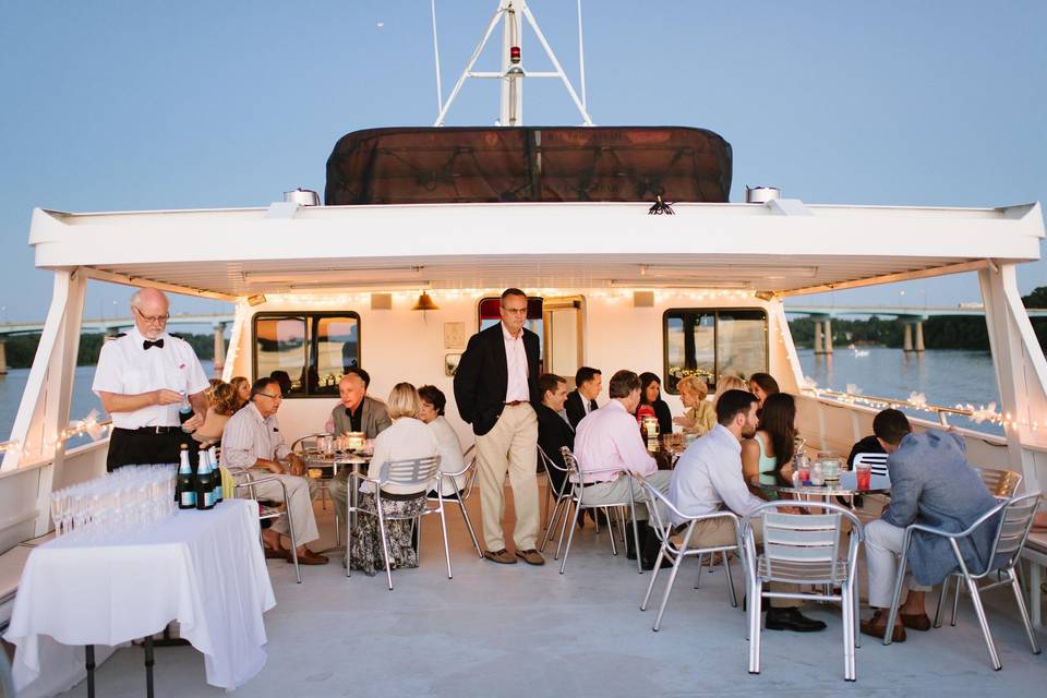 Rehearsal dinner on Lady Sarah