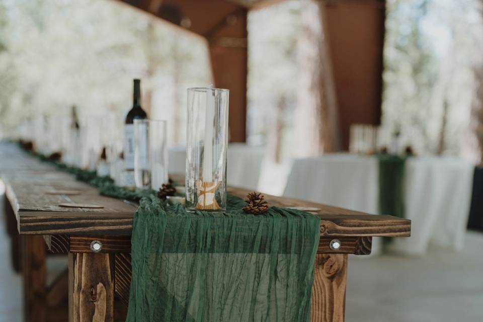 Farmhouse tables and decor