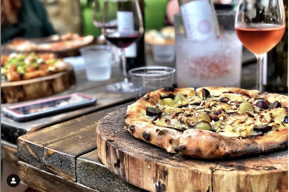 Wood-fired pizzas