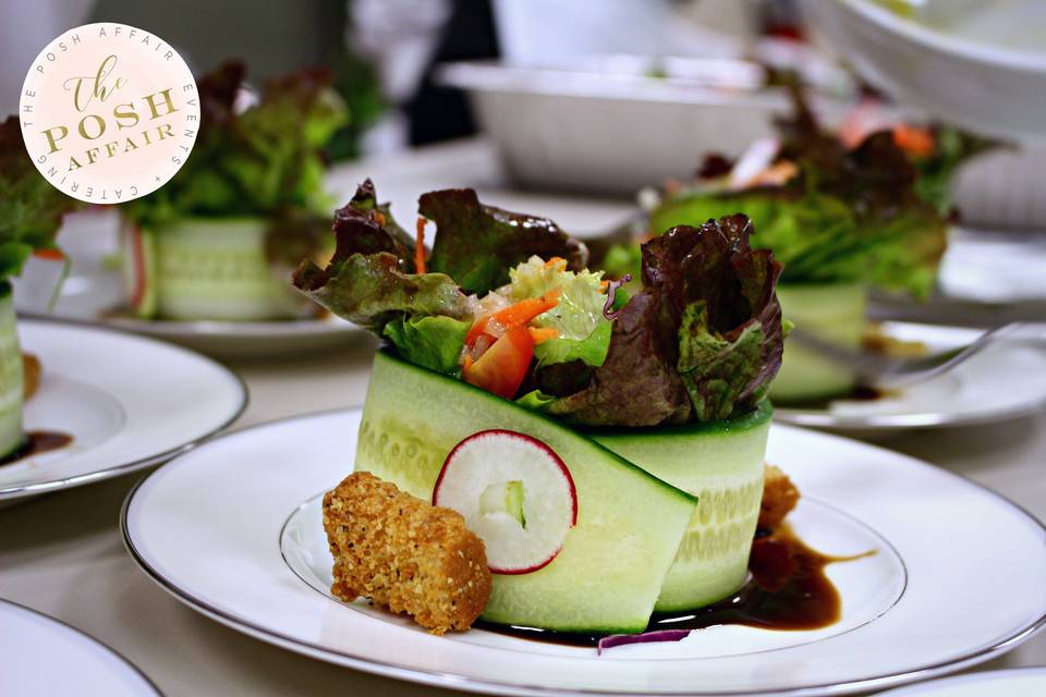 Cucumber-Wrapped Salad