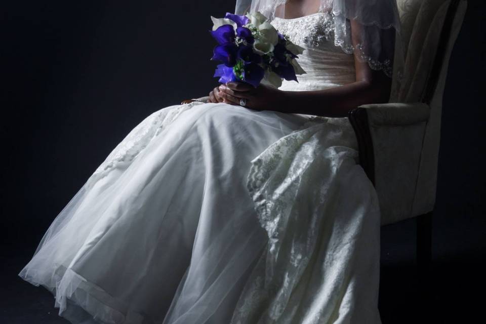 Studio bridal portrait