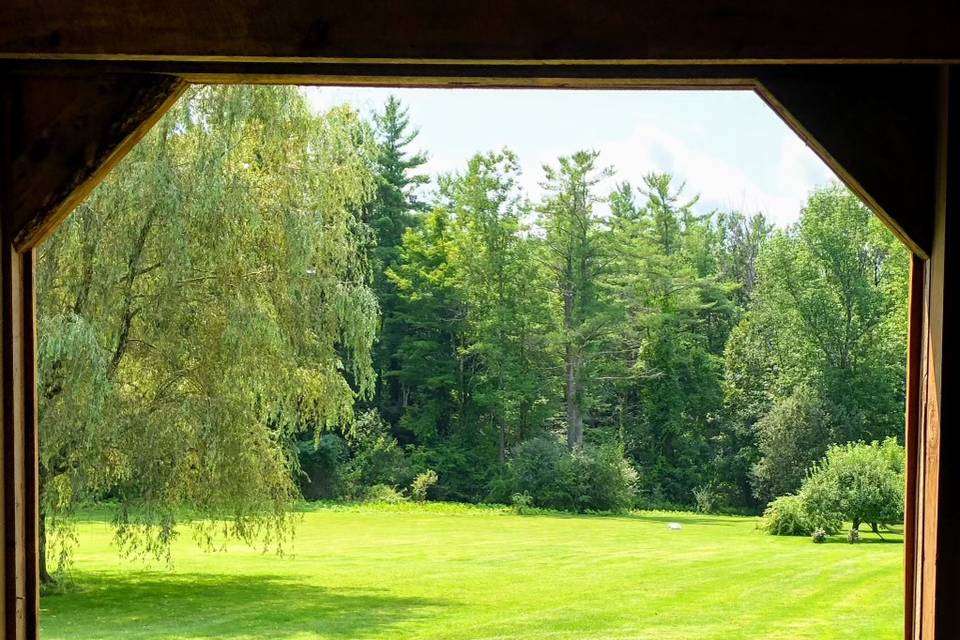 View from barn