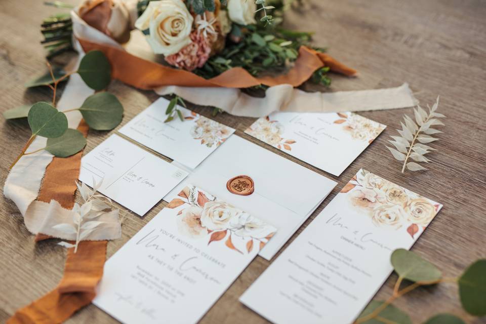 Rustic Fall invitation suite