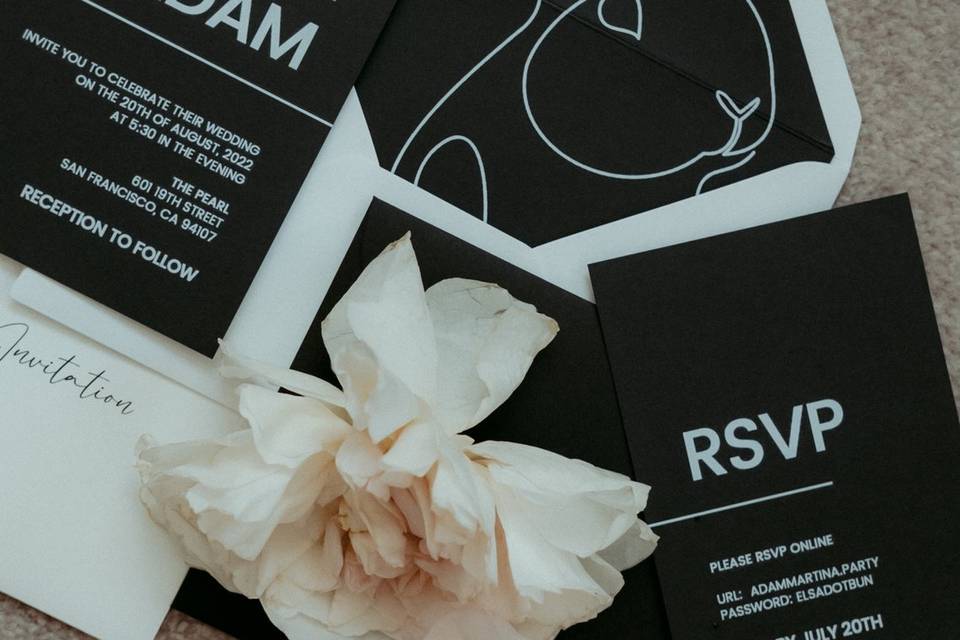 Black & White Invitation Suite