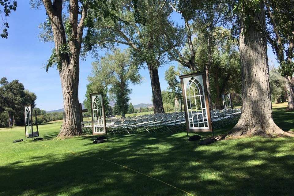 Wedding ceremony setting