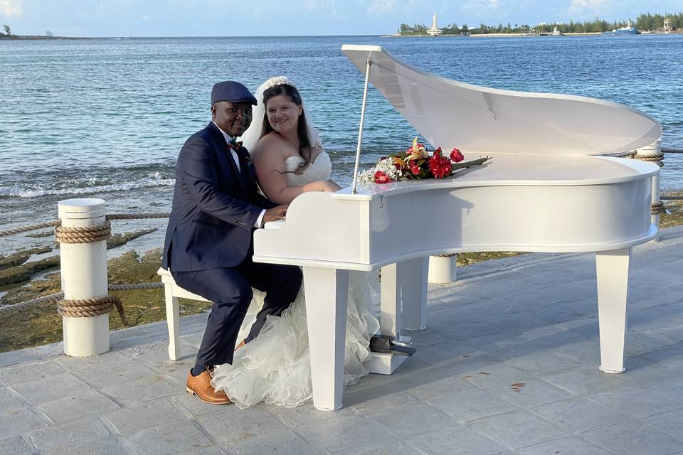 Baby Grand Piano Sea Side