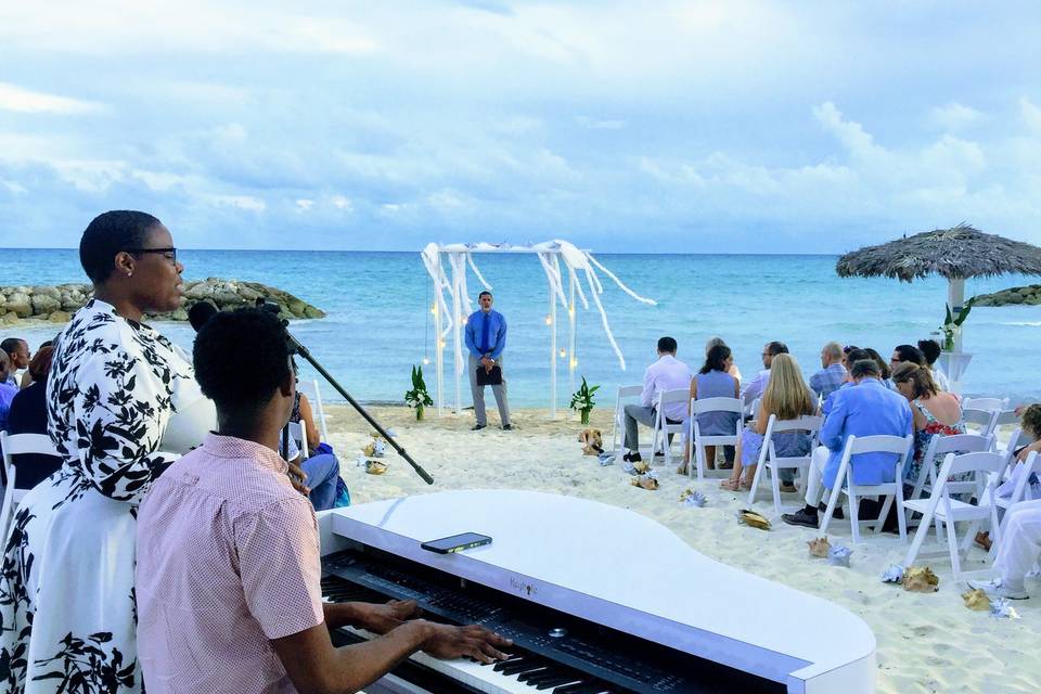 Beach Wedding w/ Digital Piano