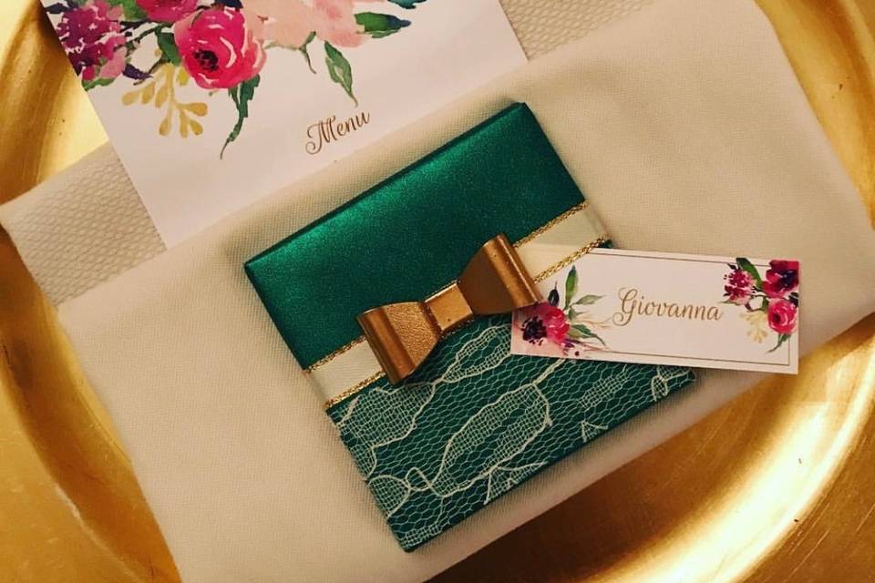 Floral Menu and Place card