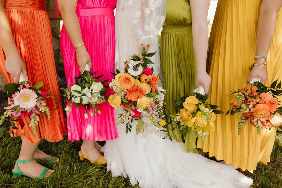 Colorful Bridal Party