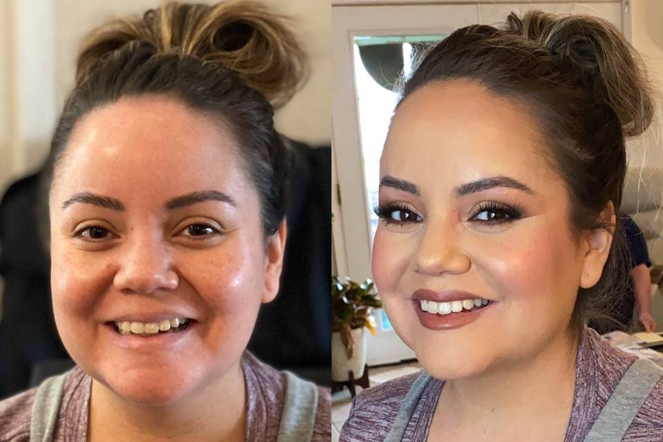 Before and after soft smokey