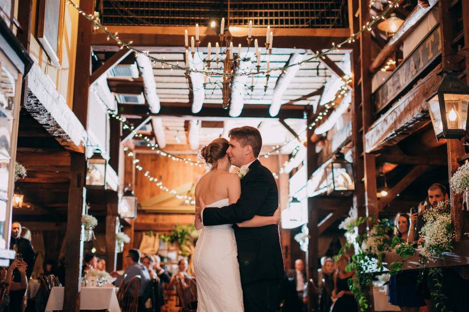 First dance in barn