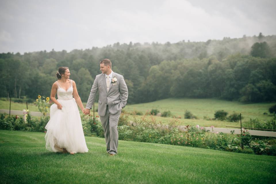 Bride and her groom